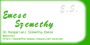 emese szemethy business card